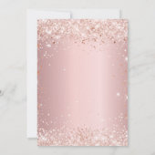 Zachte 16 lichtroze roze roze goudglitterstofparti kaart (Achterkant)