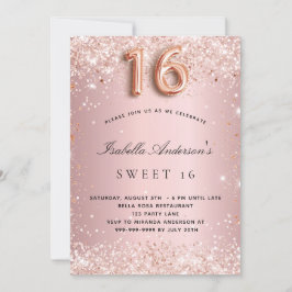 Zachte 16 lichtroze roze roze goudglitterstofparti kaart