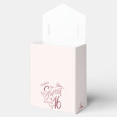 Zachte 16 roze blos bedankdoosjes (Geopend)