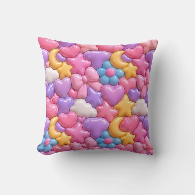 Zachte 3D-candy volledig patroon Kussen (Voorkant)