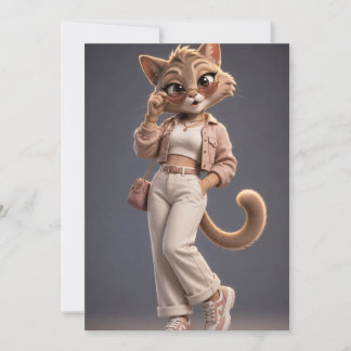 Zachte 3D Geanimeerde Kat Fleece Deken voor Kinder Kaart