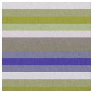 Zachte 70s Avocado & Lila Streeppatroon Stof