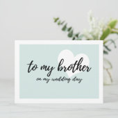 Zachte "aan mijn broer op mijn trouwdag" (Staand voorkant)