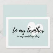 Zachte "aan mijn broer op mijn trouwdag" (Voorkant / Achterkant)