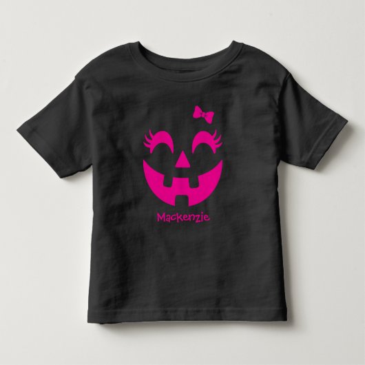 Zachte Aangepaste Halloween Jack O' Lantern Kinder Shirts (Voorkant)