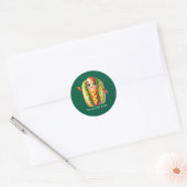 Zachte aanpasbare zakelijke hotdog ronde sticker (Envelop)