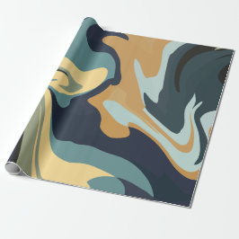 Zachte aardse krullen in kalme tonen cadeaupapier