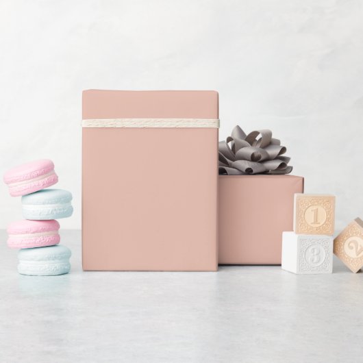 Zachte Abrikozenroze Effen Cadeaupapier (Baby Shower)