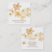 *~* Zachte Abstracte beige perforatie Waterverf Vierkante Visitekaartje (Voorkant / Achterkant)