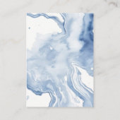 Zachte Abstracte Blauwe Kustboeken voor Baby showe Informatiekaartje (Achterkant)