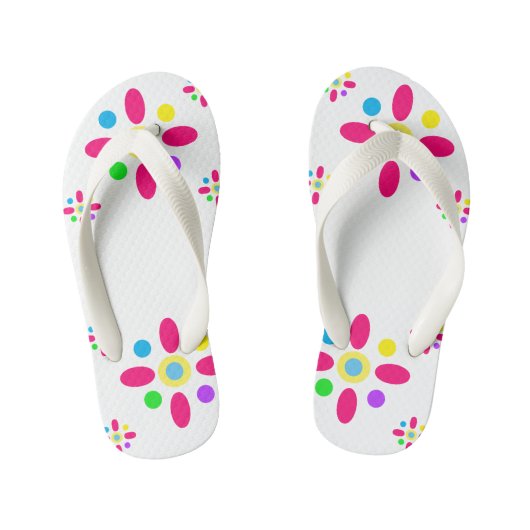 Zachte abstracte bloemen paar teenslippers (Voetbed)