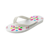 Zachte abstracte bloemen paar teenslippers (Schuin)