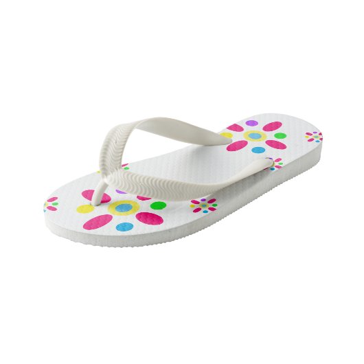 Zachte abstracte bloemen paar teenslippers (Schuin)