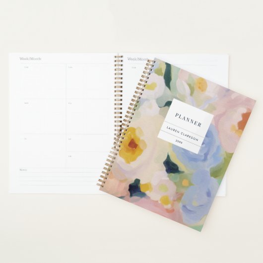 Zachte Abstracte Bloemen Planner (Display)