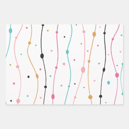 Zachte Abstracte Doodle Strepen Streken Inpakpapier Vel (Voorkant 2)