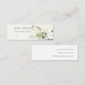 Zachte Abstracte Floral Earring Hoop Loop Display Mini Visitekaartje (Voorkant / Achterkant)