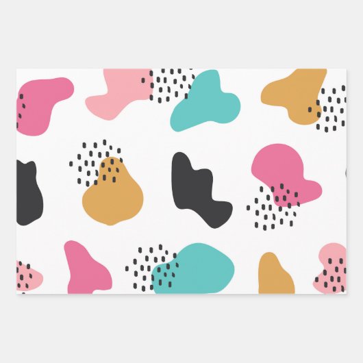 Zachte Abstracte Gekrabbelde Strepen Stenen Inpakpapier Vel (Voorkant)