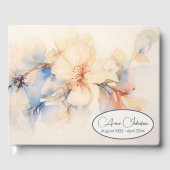 Zachte Abstracte hondenhouten bloemen Gastenboek (Voorkant)