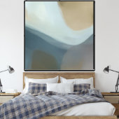 Zachte Abstracte Kunst op de Horizon Canvas Afdruk (Insitu (Slaapkamer))