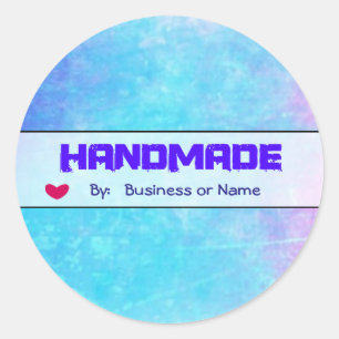 Zachte Abstracte Met de hand gemaakte Waterverven Ronde Sticker