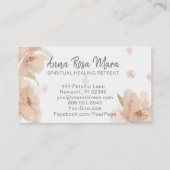 *~* Zachte Abstracte Moderne Florence Waterverf Visitekaartje (Achterkant)