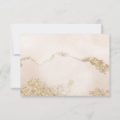 *~* Zachte Abstracte Perzik Roze Blush Wedding Ins RSVP Kaartje (Achterkant)