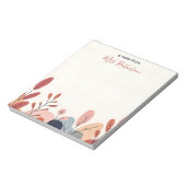 Zachte Abstracte Vormen Custom Teacher Appreciatio Notitieblok (Linkerzijde)