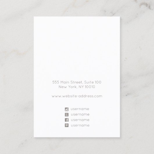 Zachte Abstracte Waterverf Ketting Display Holder Visitekaartje (Achterkant)