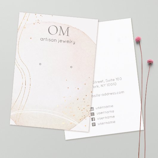 Zachte Abstracte Waterverf Verdien de houder van h Visitekaartje