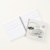 Zachte Abstracte Waterverf Vormen Gepersonaliseerd Notitieboek (Binnen)