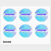 Zachte Abstracte Waterverven Handgemaakt Ronde Sticker (Vel)