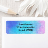 Zachte Abstracte Waterverven in roze Paars en blau Etiket (Insitu)