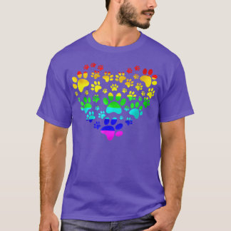 Zachte afdrukken, hartslag regenboog geïnspireerde t-shirt