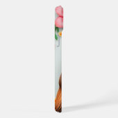 Zachte Afghaanse windhond luxe bloemendesign voor  iPhone Hoesje (Rechterkant)