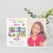 Zachte afspeelbal van de geboorte-meisjespartij Fo Kaart (Staand voorkant)