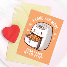 Zachte Airfryer Valentijnsdag kaart