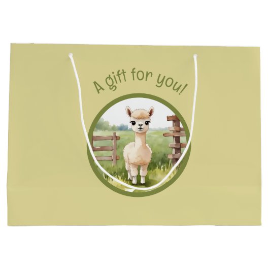 Zachte Alpacatas Geschenkentas Groot Cadeauzakje (Achterkant)
