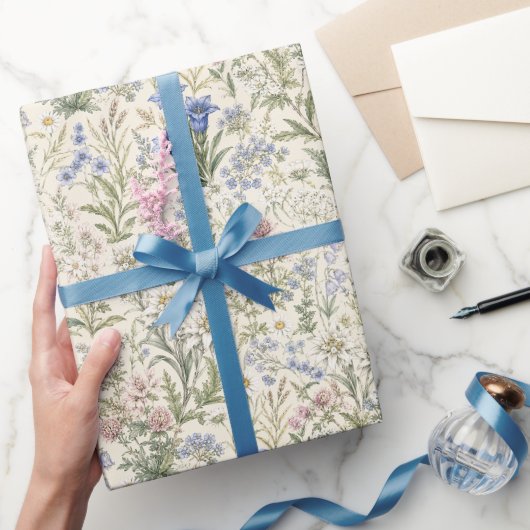 Zachte Alpen Wilde Bloemenwei Kunst Cadeaupapier (Geschenken)