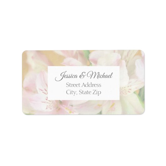 Zachte Alstromeria Painting Etiket (Voorkant)