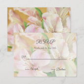 Zachte Alstromeria Painting RSVP Kaartje (Voorkant / Achterkant)