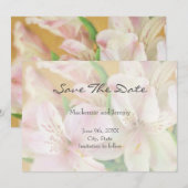 Zachte Alstromeria Painting Save The Date (Voorkant / Achterkant)