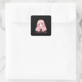 Zachte Anime Valentijns Trui Vierkante Sticker (Tas)