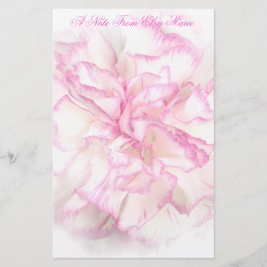 Zachte anjer Briefpapier (Voorkant)