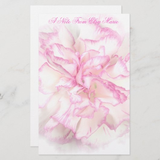 Zachte anjer Briefpapier (Voorkant / Achterkant)