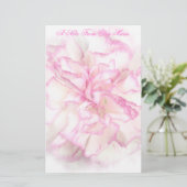 Zachte anjer Briefpapier (Staand voorkant)