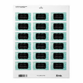 Zachte Aqua Bokeh Lights Glitter Sparkles Etiket (Full Sheet)