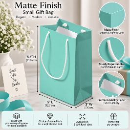 Zachte Aqua Effen Kleur Minimalistische Cadeauverp Klein Cadeauzakje