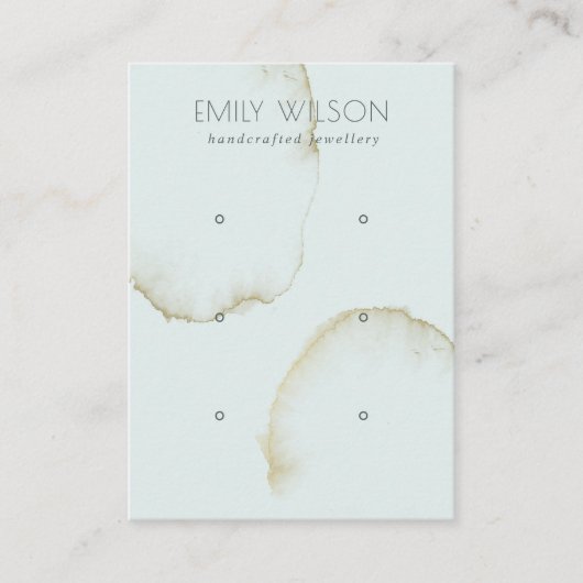 ZACHTE AQUA GOLD ABSTRACT 3 WEERGAVE LOGO VISITEKAARTJE (Voorkant)