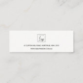 ZACHTE AQUA GOLD ABSTRACT STUD EARRING DISPLAY LOG MINI VISITEKAARTJE (Achterkant)