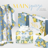 Zachte Aquarel Citroen & Bloem Wijn Cadeautas